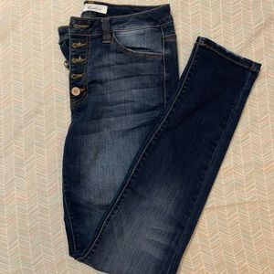 KanCan Dark Wash Skinny Jeans - Button Fly